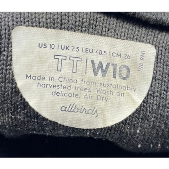 Womens Allbirds Tree Toppers High Ankle Sneakers Size 10 Gray White - Picture 6 of 6